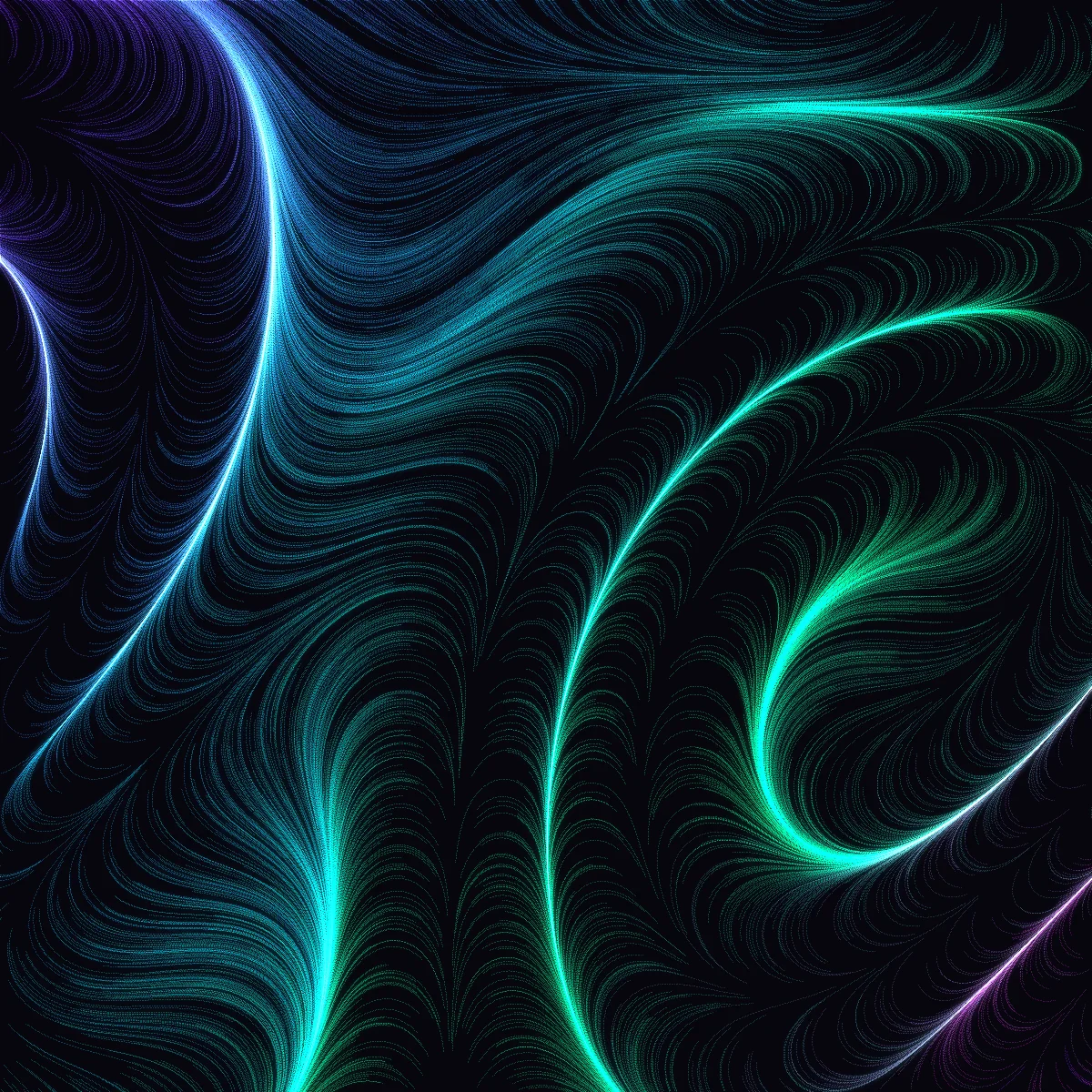 Tidewater — Teal and blue currents folding around a slow central eddy.