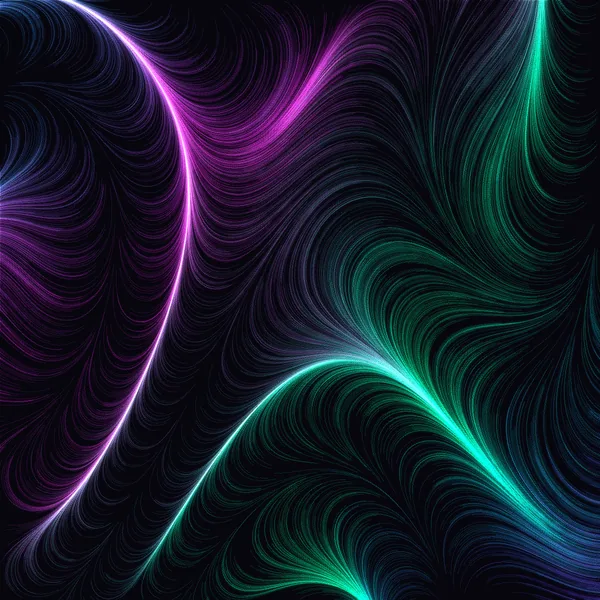 Split Signal — A magenta stream and a green one diverging from a shared source.